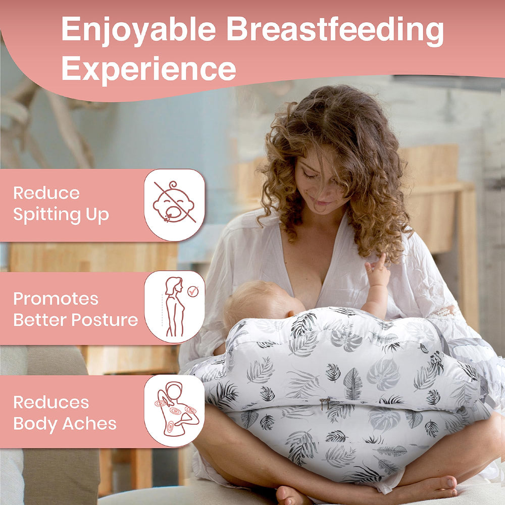 PILLANI nursing pillow removable cotton cover for easy cleaning.