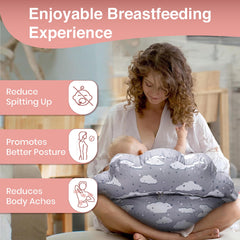 PILLANI Nursing Pillow removable cotton cover for easy cleaning