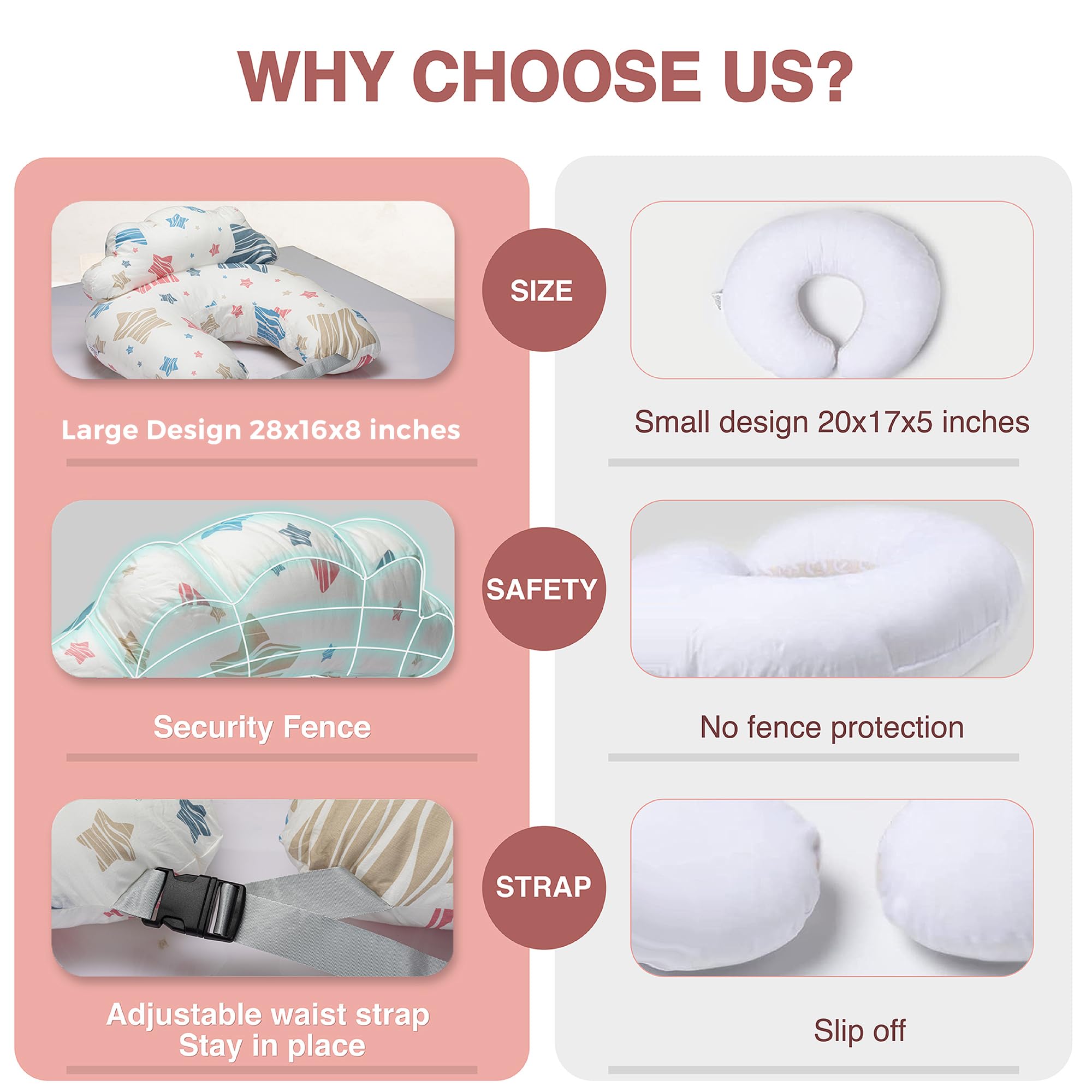 PILLANI nursing pillow - removable cotton cover for easy cleaning