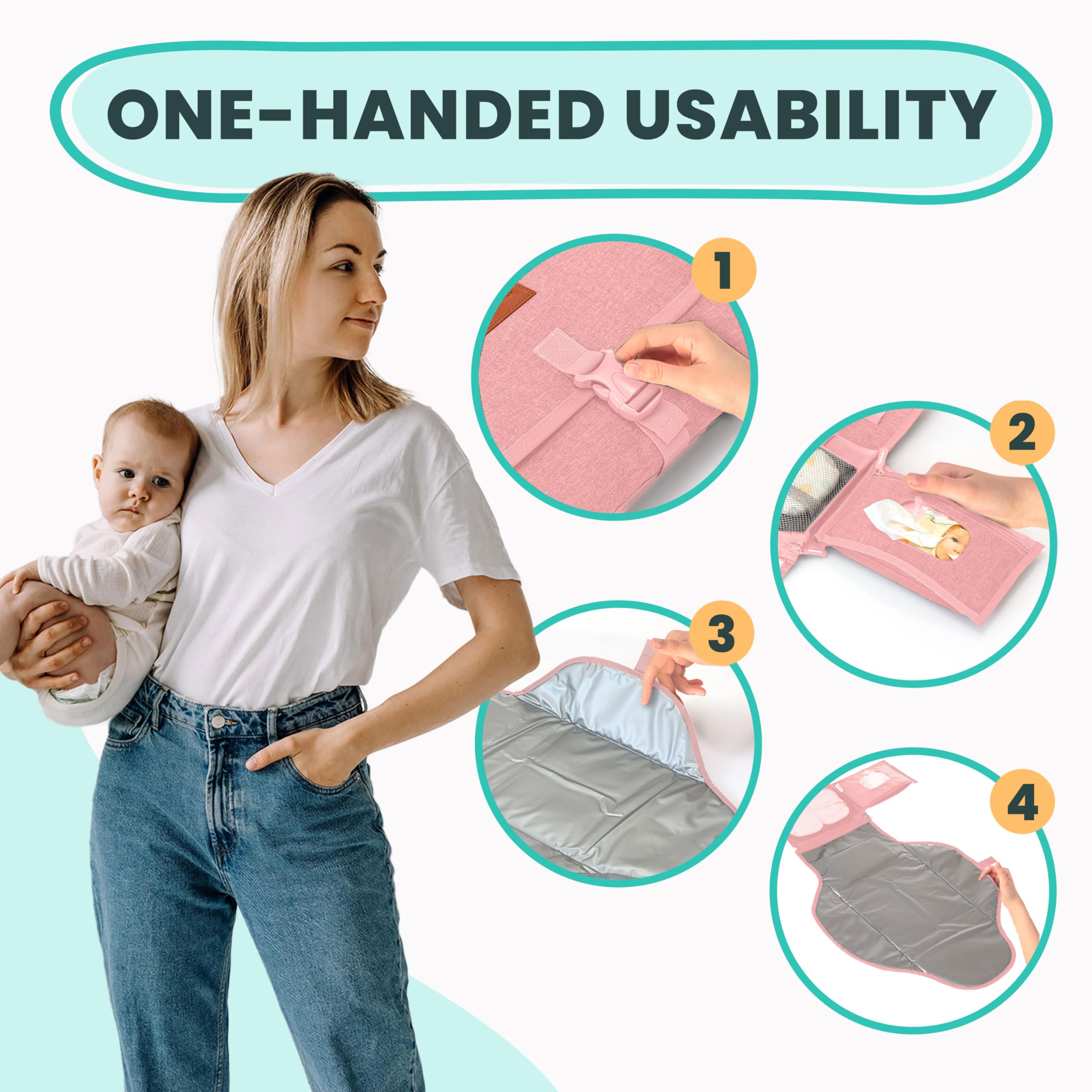 PILLANI straps attach to strollers and bags for hands-free portability.