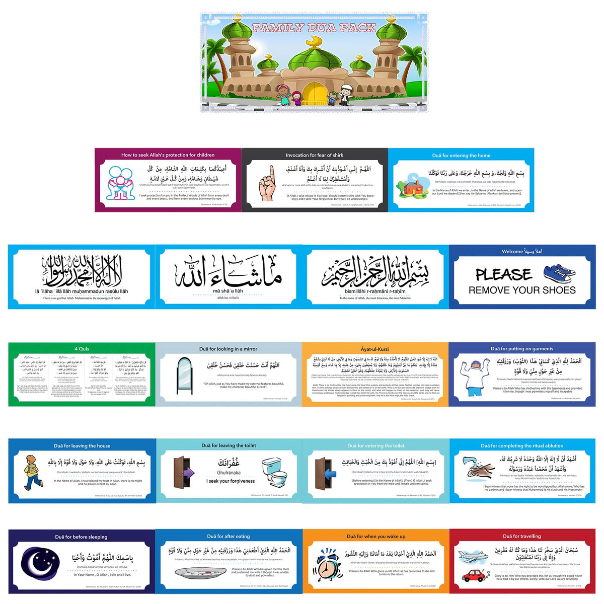 Pilmandu Muslim Dua wall decal for kids' spaces and daily reminders