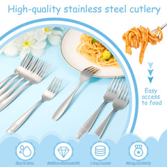 Pimoys stainless steel kids utensils are durable and rust-free.