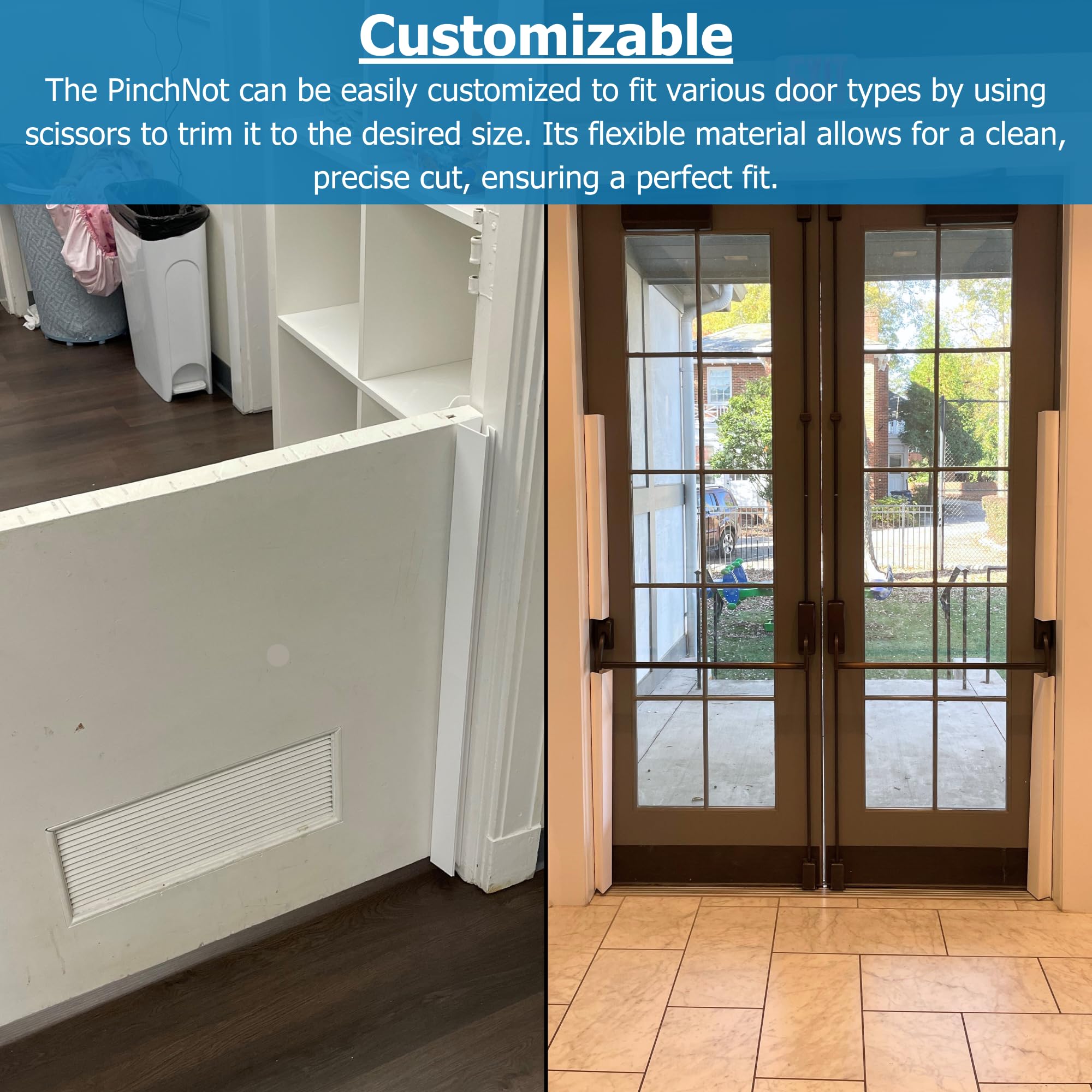 Clear design blends with most interiors while staying protective.