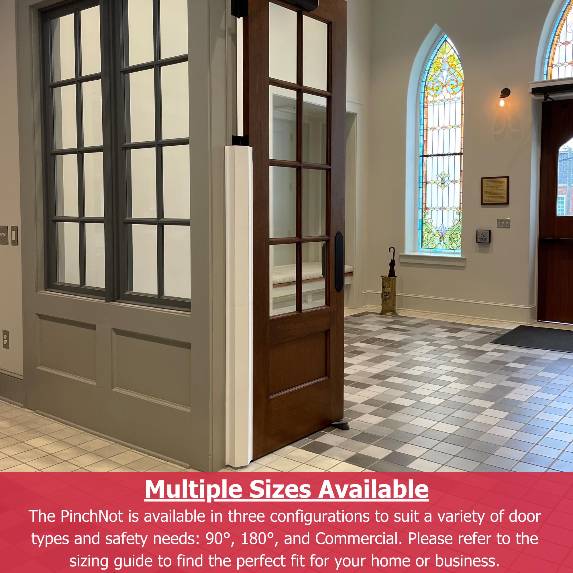 Long 68-inch shields fit standard doors for versatile coverage.