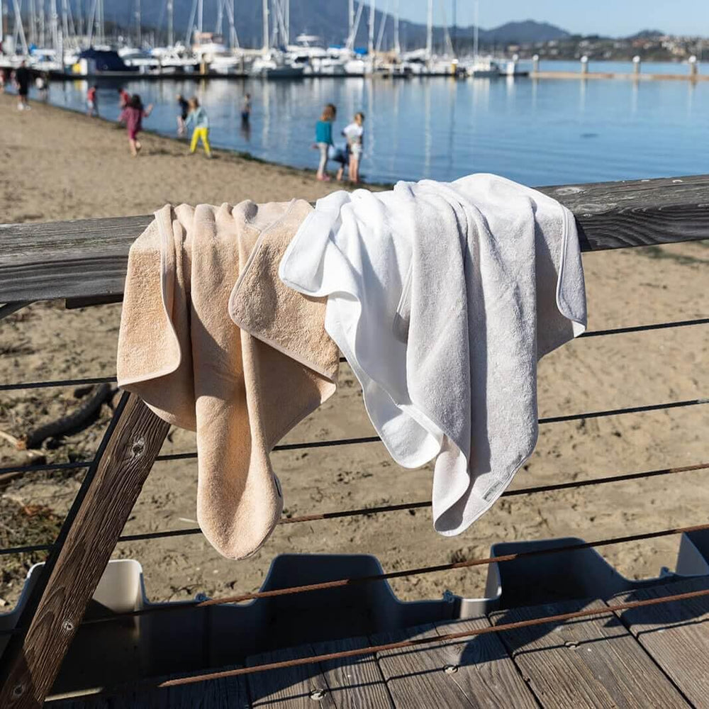 Pine & Palm Home quick-dry fiber supports fast-drying bath transitions.