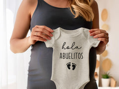 Natural fabric close-up shows soft interlock knit and comfort of the bodysuit.