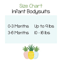 Pineapple Pancake Kids Hola Abuelitos bodysuit neckline detail—soft cotton blend for comfy wear.