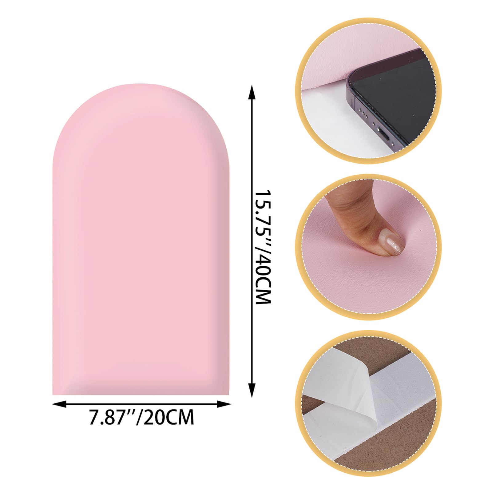 PINJIE pink upholstered headboard panel displayed as a cozy decor accent