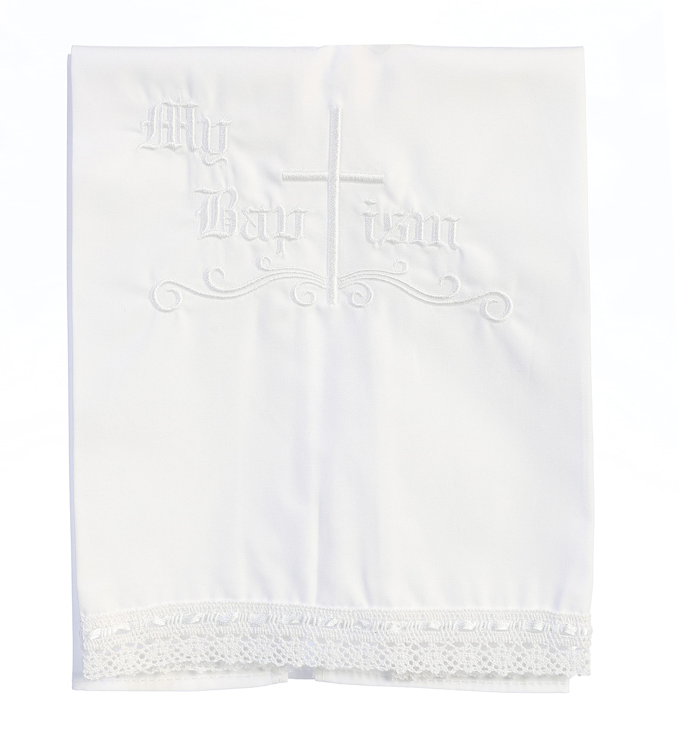 Pink Princess baptism towel with My Baptism embroidery, ideal for a memorable christening ceremony.