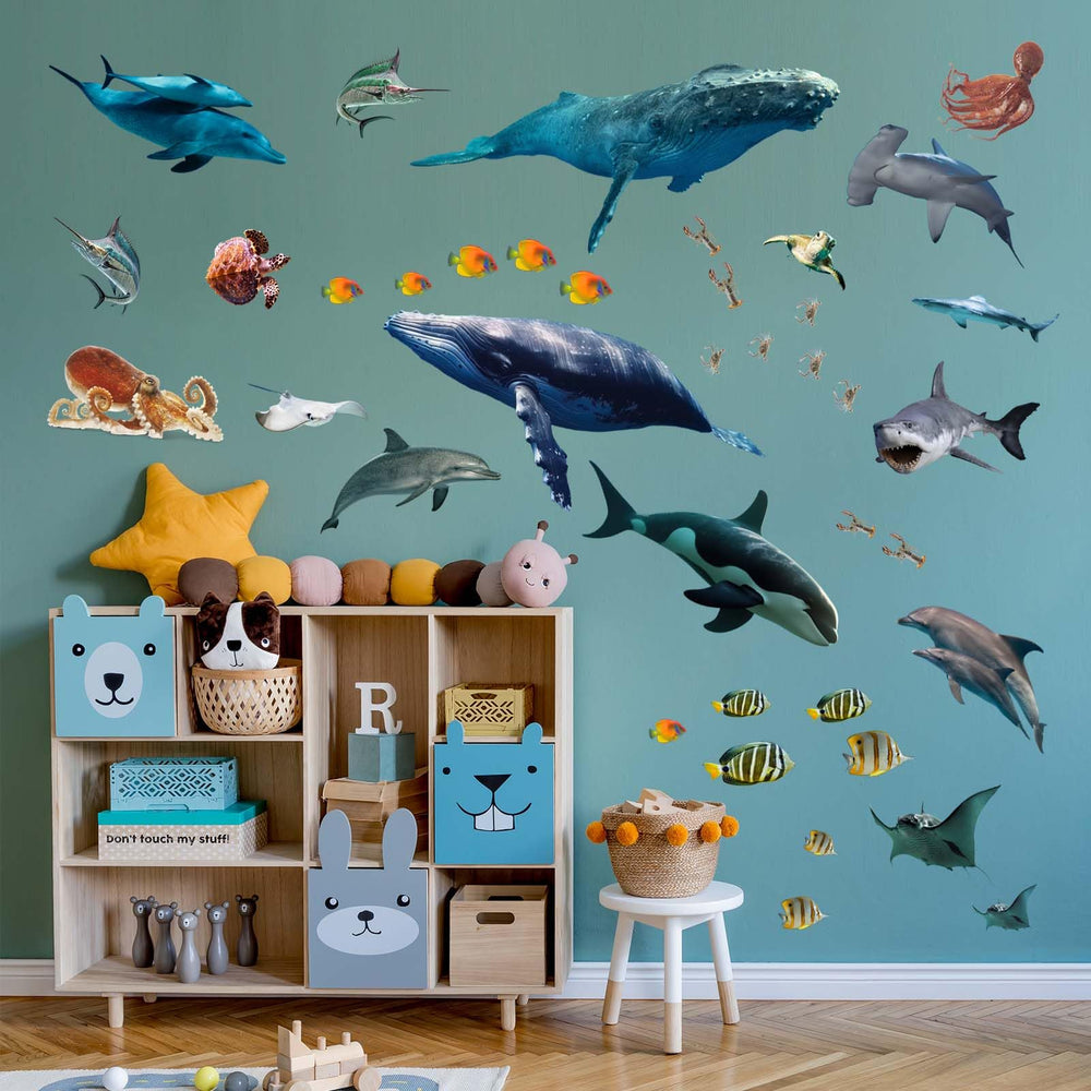 PinkEleph shark decal brings vivid color to kids' rooms