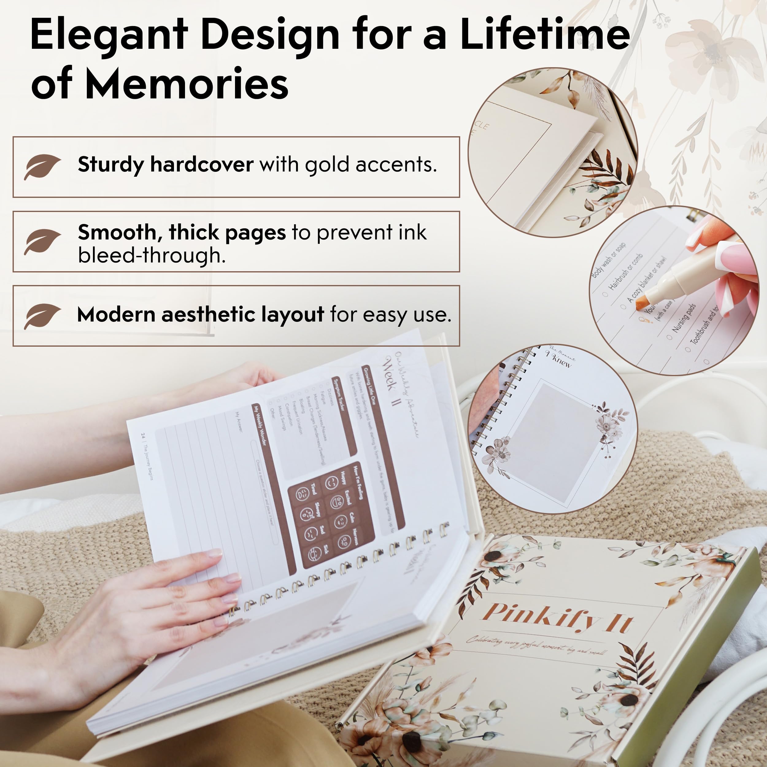 Pinkify It simple-layout pages enable easy memory keeping