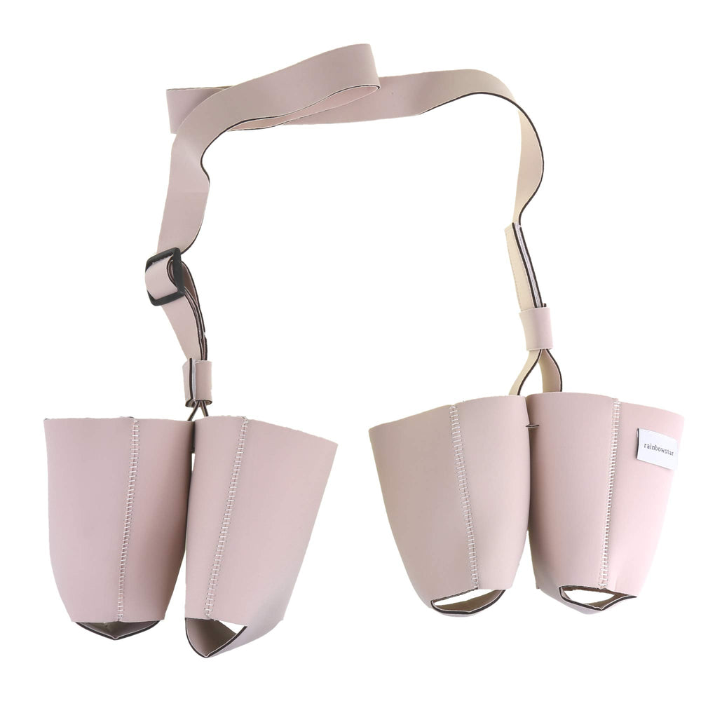 pinklilycare mastectomy drain pouch front view supports secure bulbs during recovery.