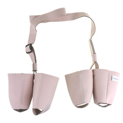 pinklilycare mastectomy drain pouch front view supports secure bulbs during recovery.