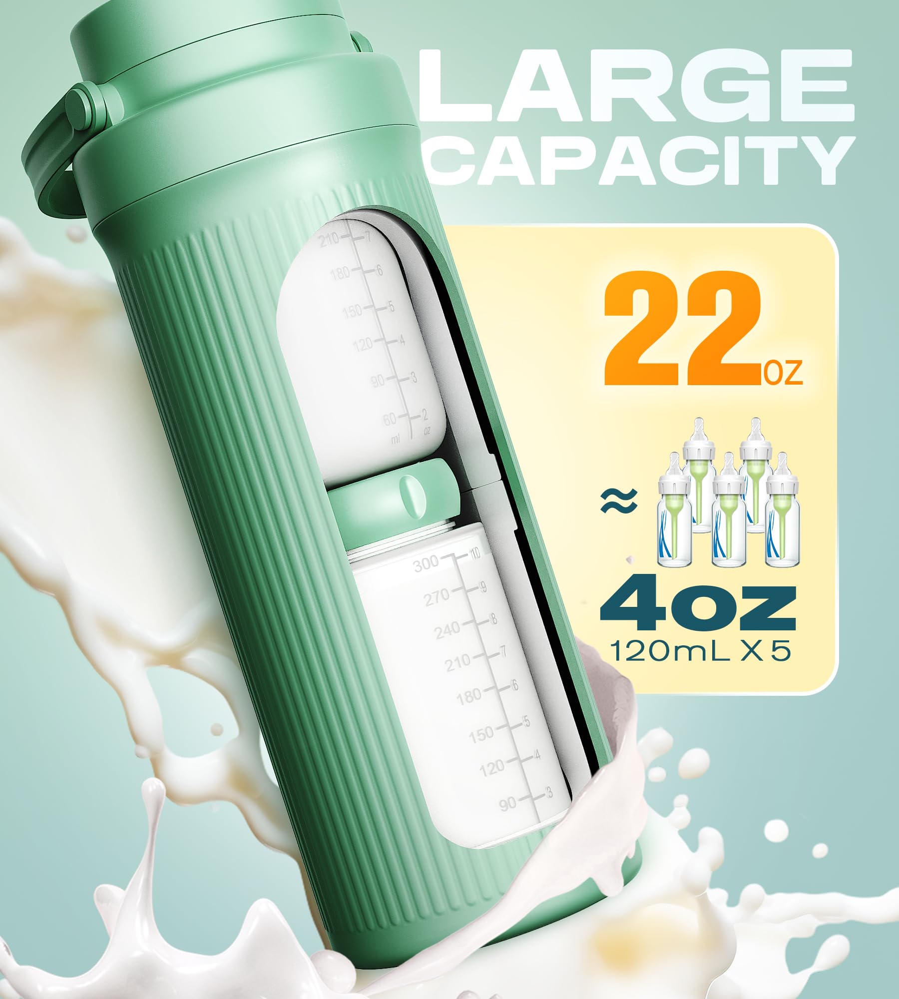 PINNGUSHI cooler with 360-tube inside keeps milk evenly chilled on outings