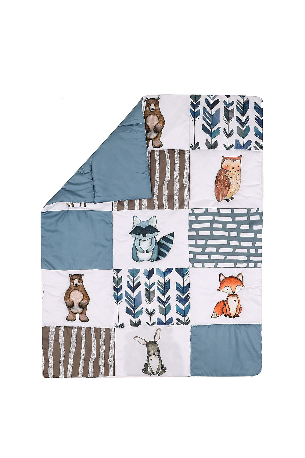 PINNKKU crib skirt 28x52 provides clean lines and hides under-crib storage