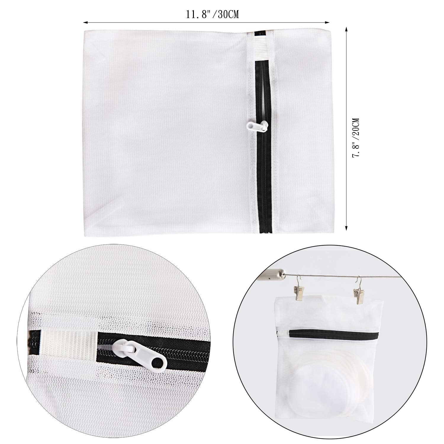 PINOWU laundry bag close-up shown with pads for easy storage