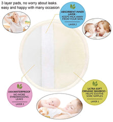 PINOWU nursing pads absorbent middle layer visible for reliable moisture control