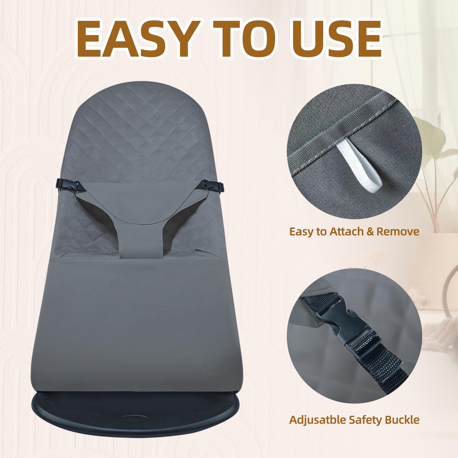 Adjustable buckle design ensures snug fit for growing babies