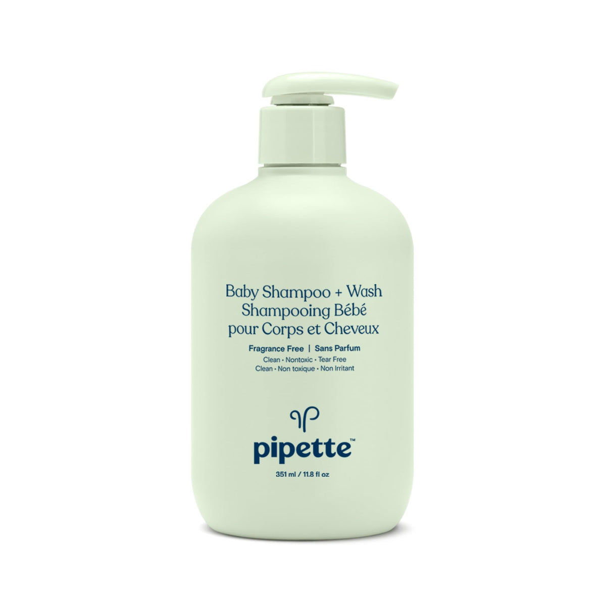 Pipette baby shampoo bottle pour for easy bath time preparation.