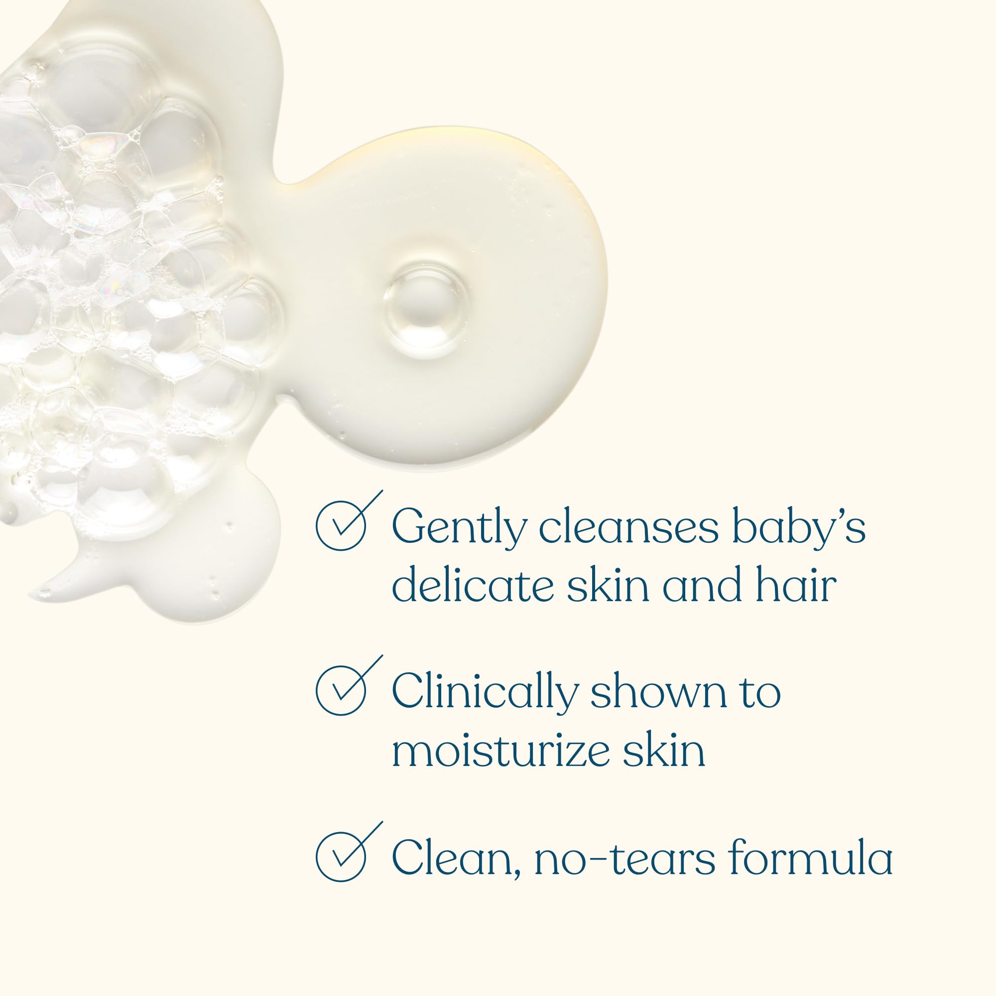 Pipette fragrance-free wash close-up of gentle lather on delicate hair.