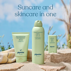 Pipette water-resistant mineral sunscreen stick in action