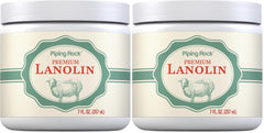 Piping Rock Lanolin Nipple Cream bottle close-up showing soothing hydration.
