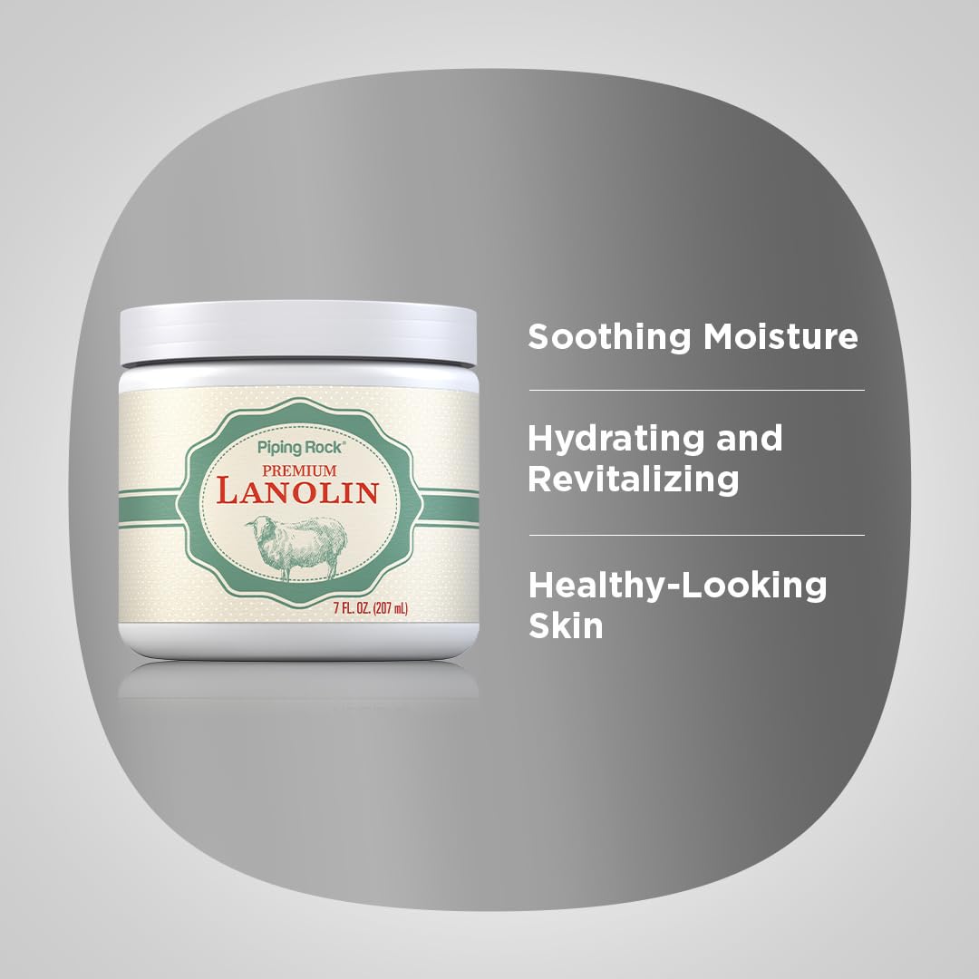 Piping Rock Lanolin Nipple Cream applied on hand for skin care