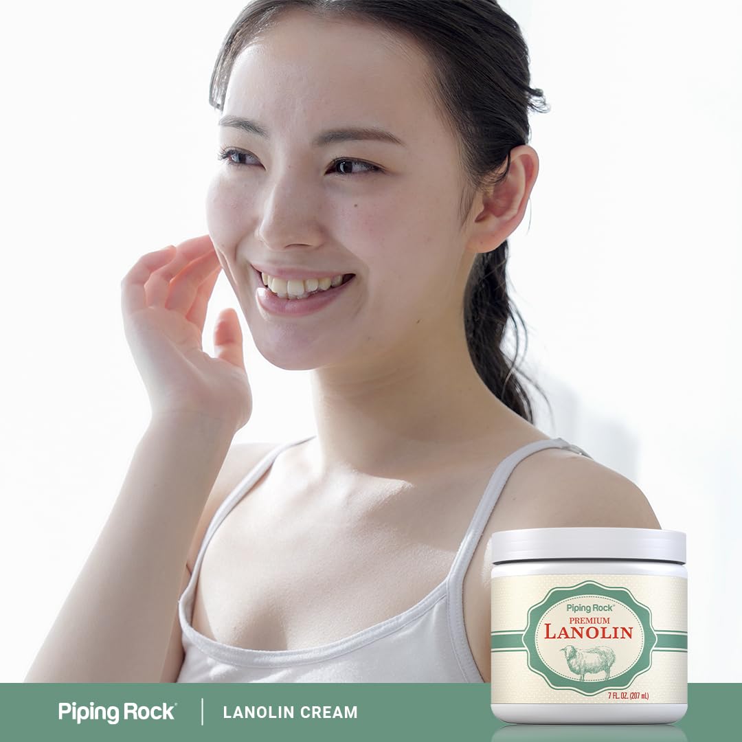 Piping Rock Lanolin Nipple Cream ingredients label close-up