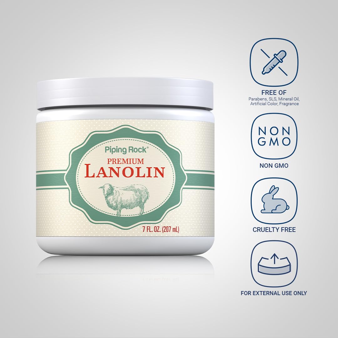 Piping Rock Lanolin Nipple Cream two-pack box displayed for easy storage.