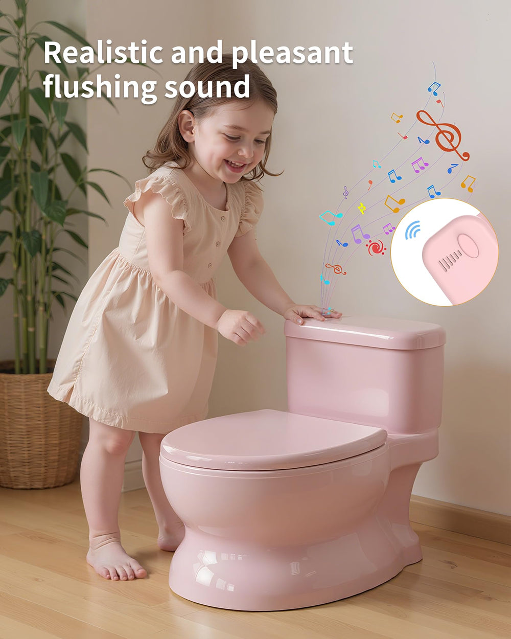PipNest Pink design fits modern bathrooms and supports confident training