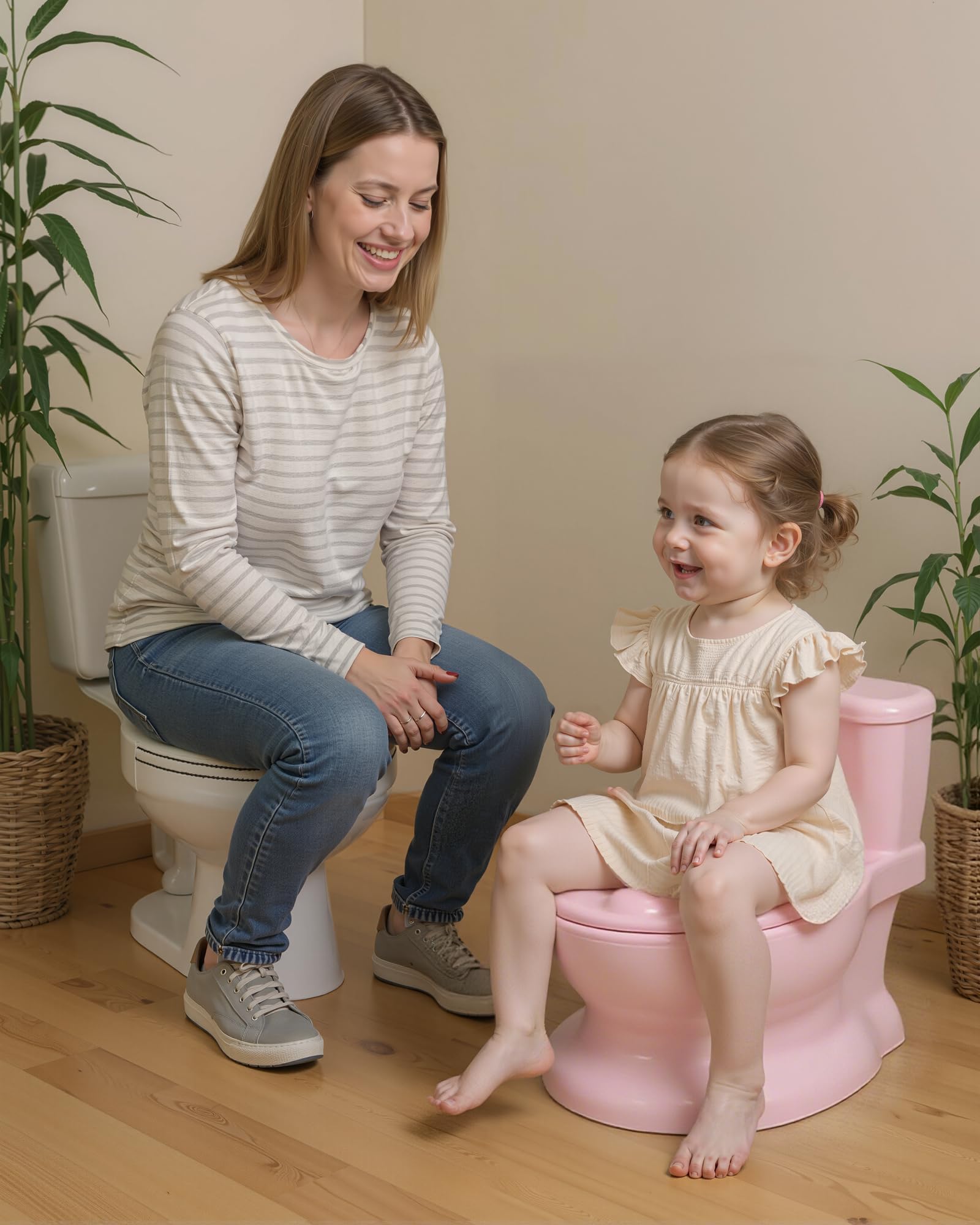 PipNest Removable seat transitions smoothly to a regular toilet