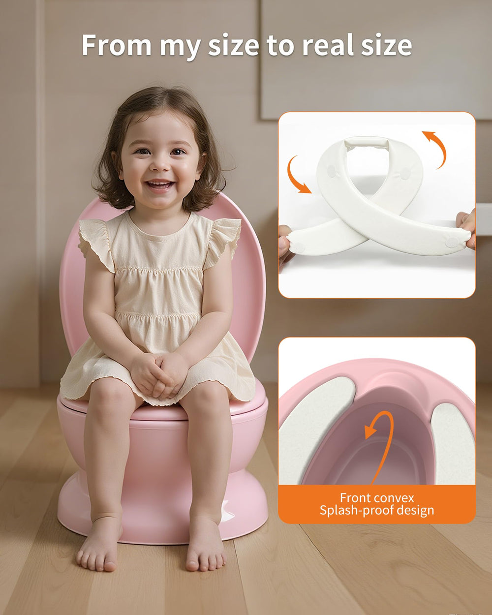 PipNest Splash guard helps prevent messes during potty time