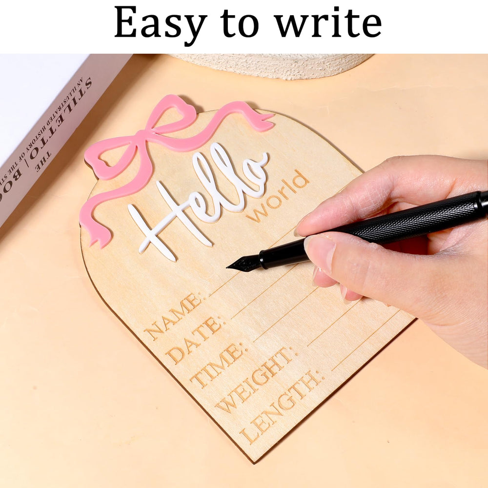 Piriuuo baby shower decor hello world sign, charming centerpiece for nursery celebrations.