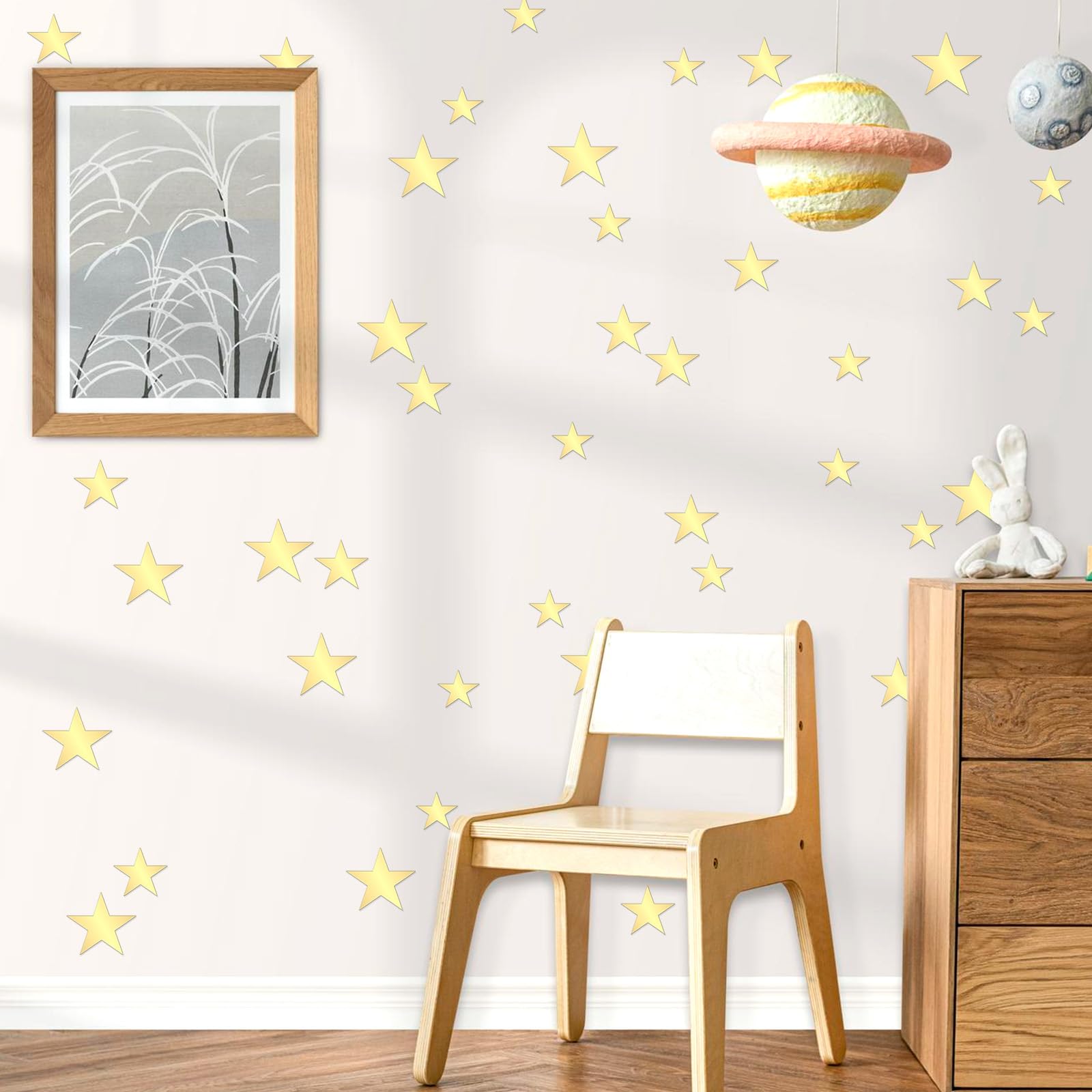 Piriuuo gold star wall decal small adds subtle sparkle to decor