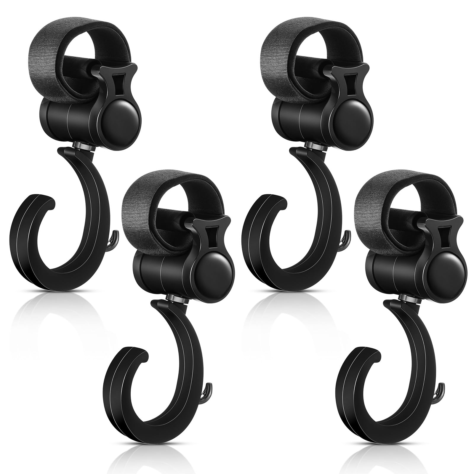 Piriuuo walker hook with 360-degree rotation for hands-free versatility.