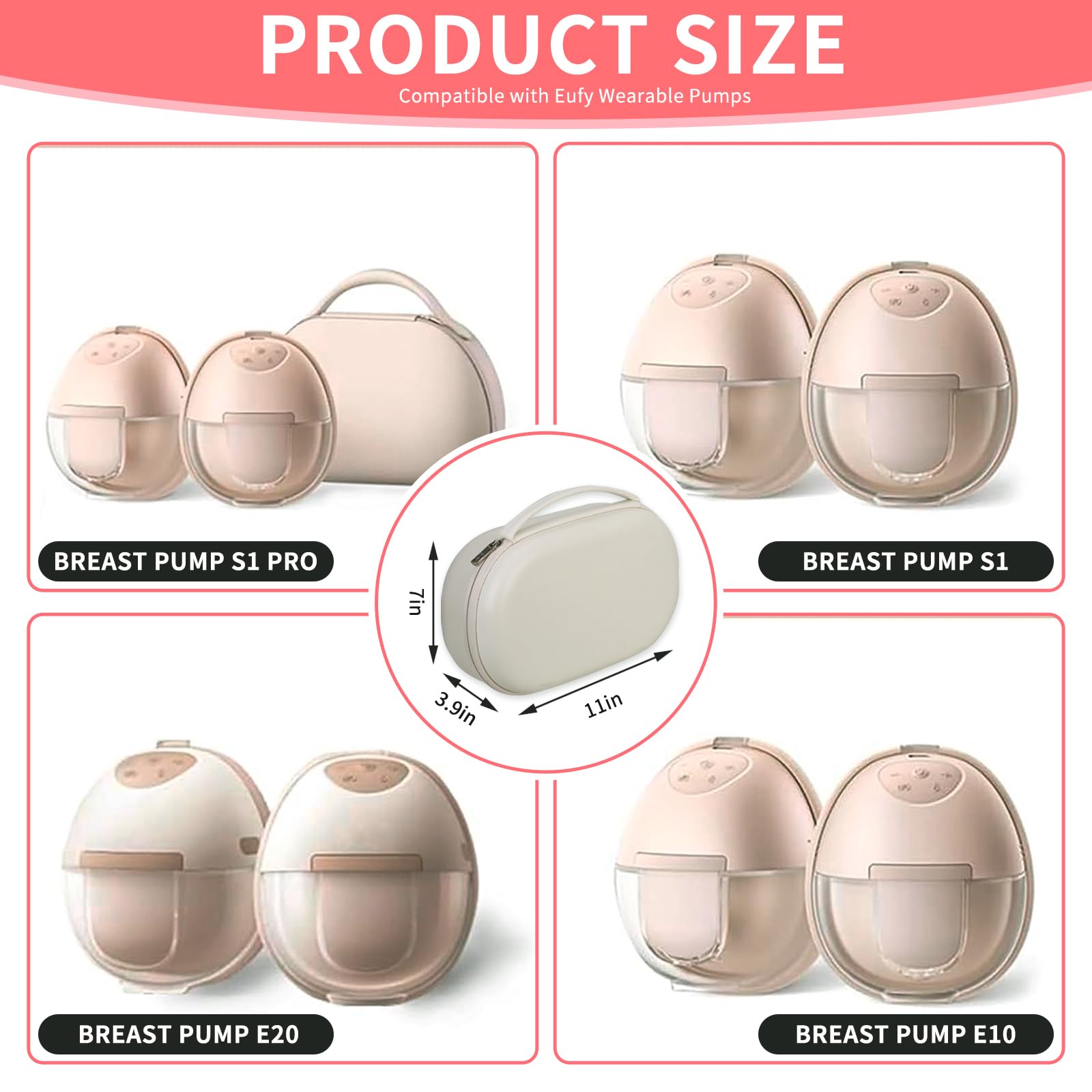 Piszvbej bag with mesh pocket for small items and quick access.