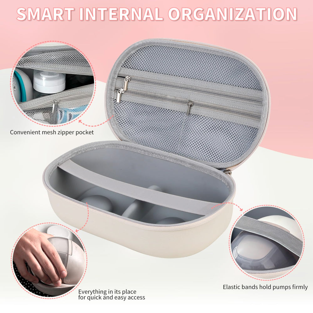 Piszvbej wearable breast pump bag elastic strap keeps pumps steady during travel.