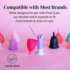 Pixie Cup applicator uses safe materials for hygienic prep.