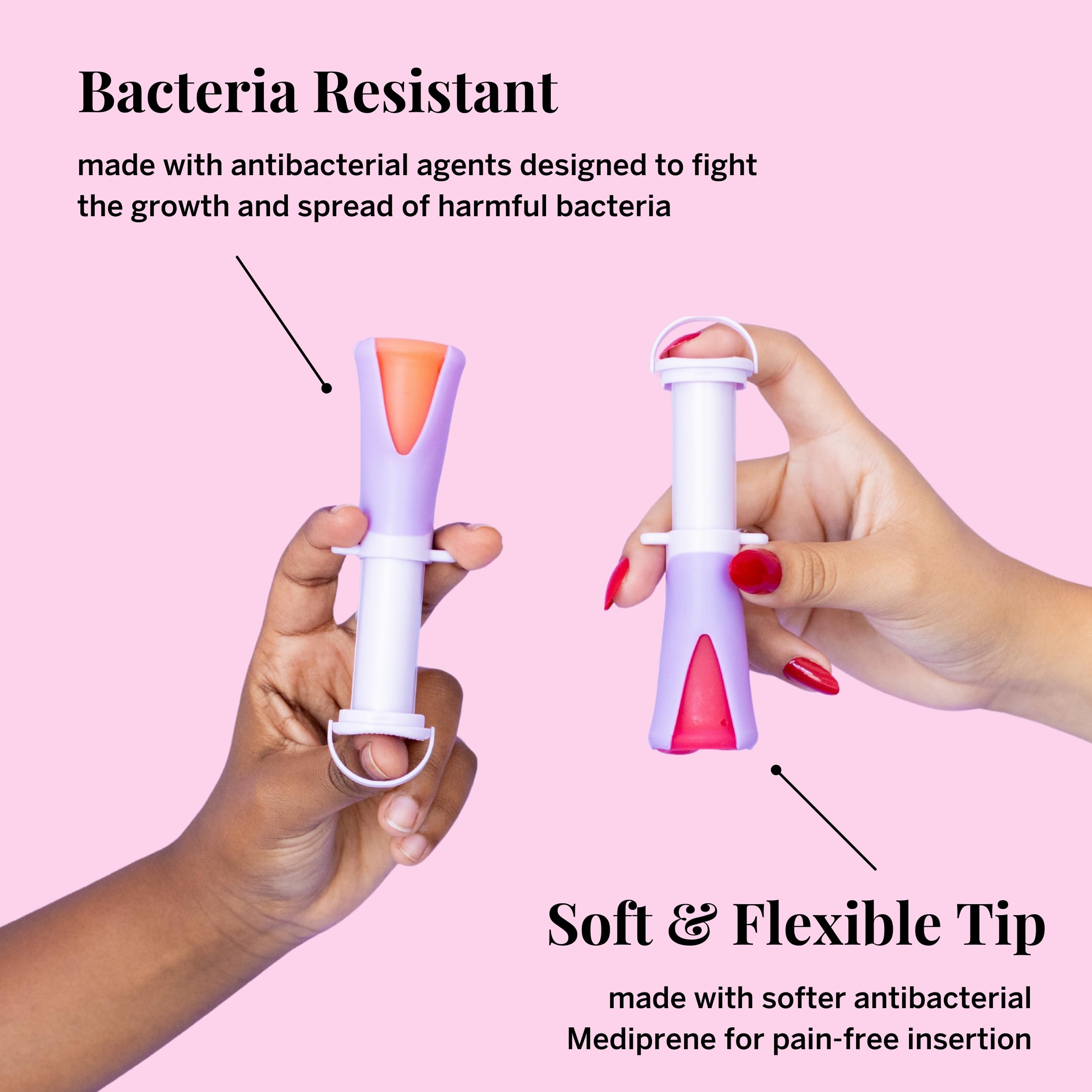 Pixie Cup applicator with self-sanitizer TPE properties for quick prep.