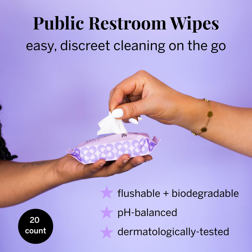 Pixie Cup feminine wipes tub highlights gentle, fragrance-free cleansing for sensitive skin