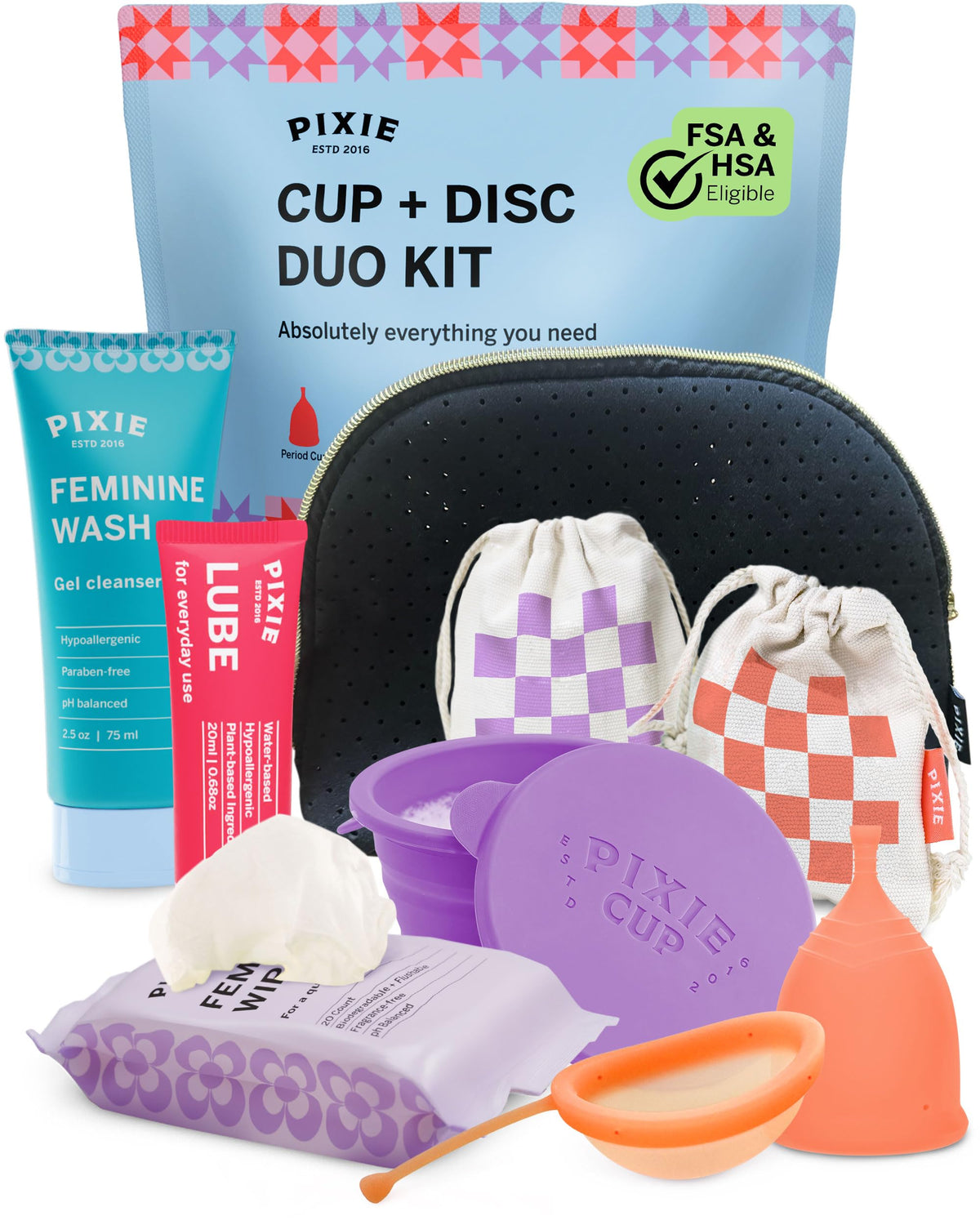 Pixie Cup large image showing a comfortable reusable cup for leak-free wear