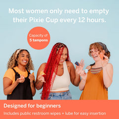 Pixie Cup minimizes odors and leaks for discreet use