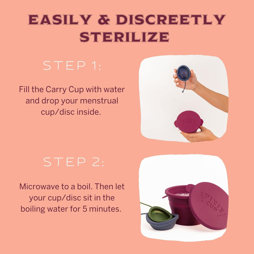Public restroom rinse with Pixie Cup for on-demand sanitizing.