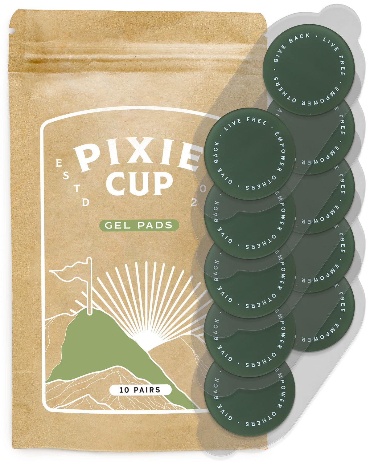 Pixie Cup Pulse replacement pads pack of 20 for comfortable cramp relief