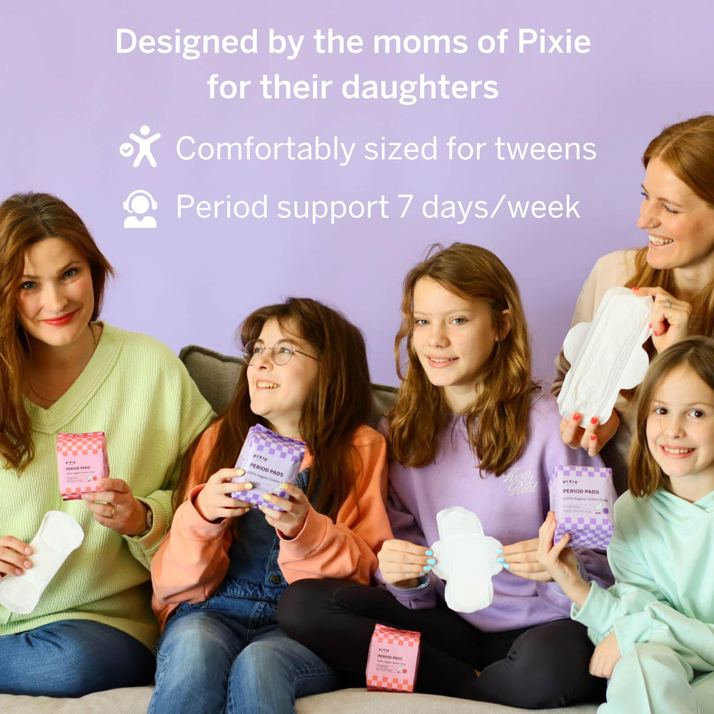 Pixie Cup regular pads 48ct with leak-proof wings for reliable daytime protection.