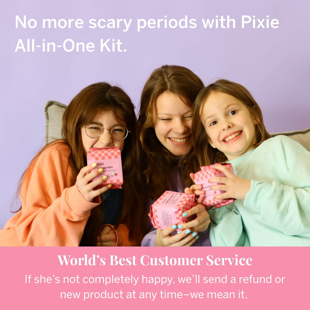 Pixie Cup satisfaction guarantee card included with every kit.