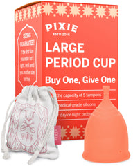 Pixie Cup soft silicone surface for comfortable daily wear