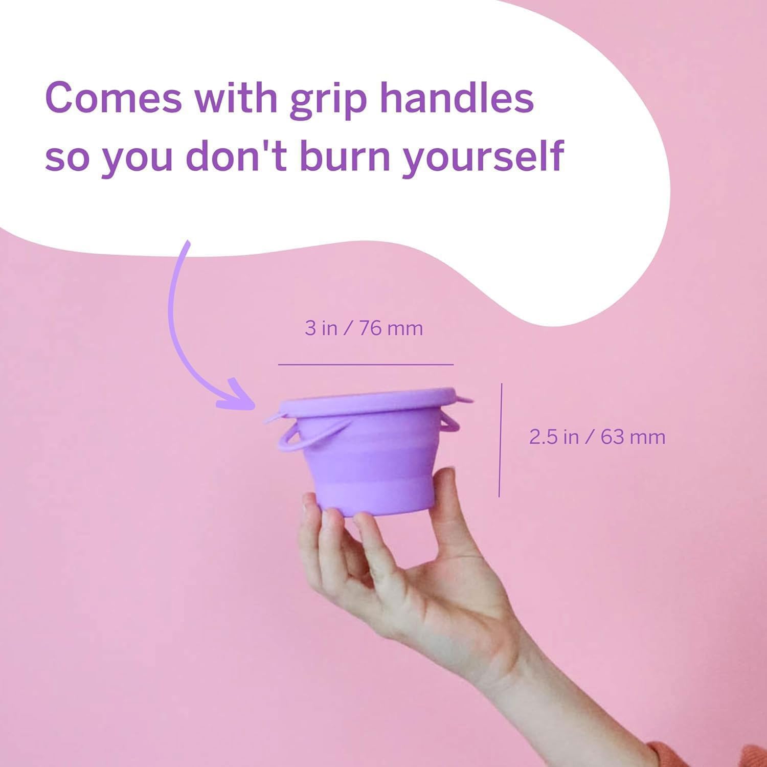 Pixie Cup sterilizing container compatible with silicone cups and discs.