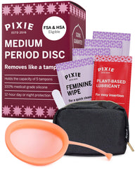 Pixie Disc coral medium insert provides secure, comfortable wear.
