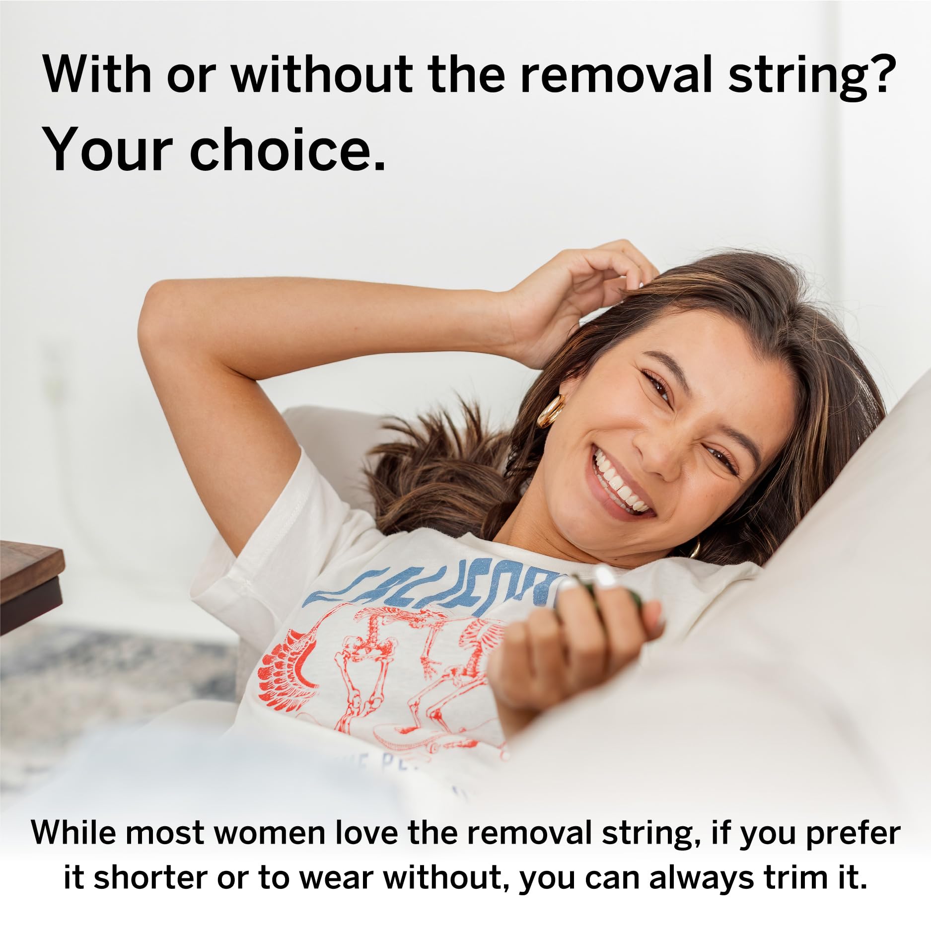 Optional pull string on Pixie Disc aids mess-free removal.